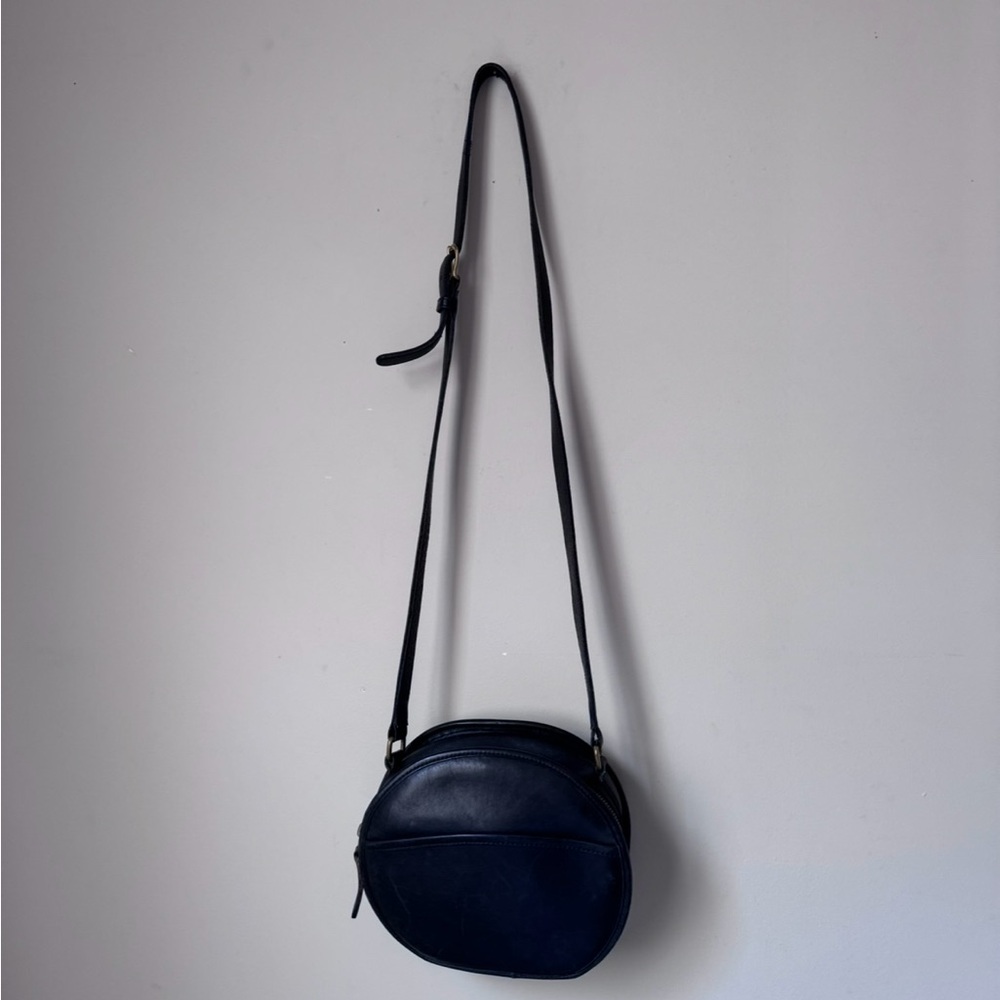 Vintage canteen coach Black Leather Crossbody Bag
